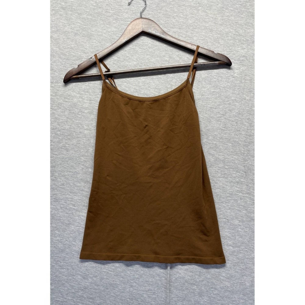 Ann Taylor Cami Top Womens‎ XS Brown Nylon Scoop Neck Adjustable Spaghetti Strap